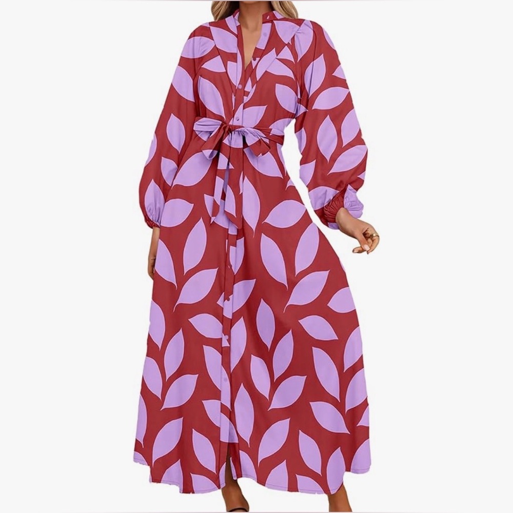 Stylish Red and Pink Dress